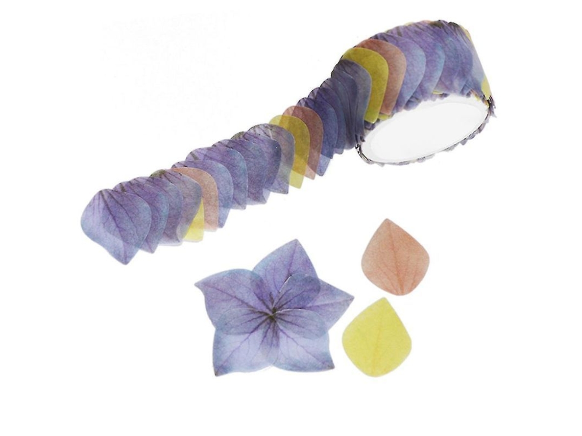 Fita De Papel Floral Com 200 Pétalas Para Scrapbook E Decoração Cor Roxa 1,8cm De Largura