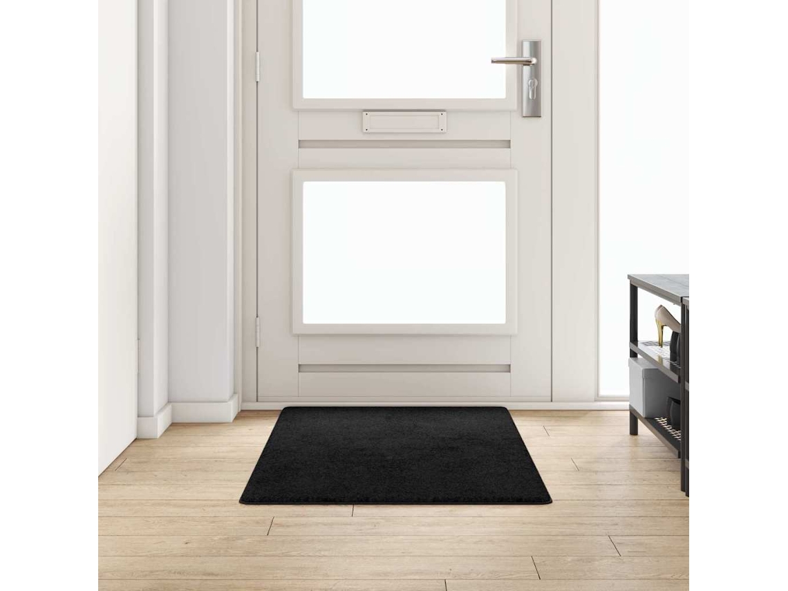 Vidaxl Runner De Carpete Preto 80 X 150 Cm 100% Polipropileno Tuft