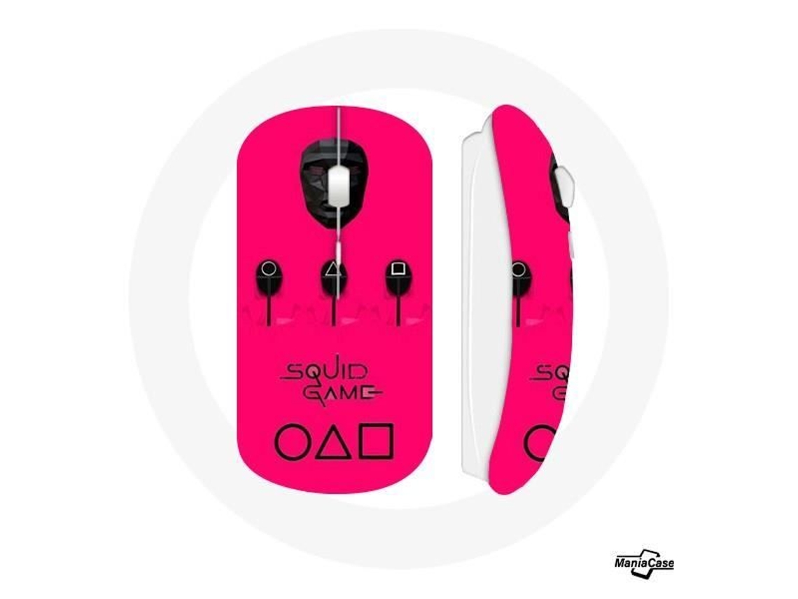 Mouse Sem Fio - Maniacase - Soldados Do Jogo Lula - Rosa - Compatível Com Mac E Pc - Usb