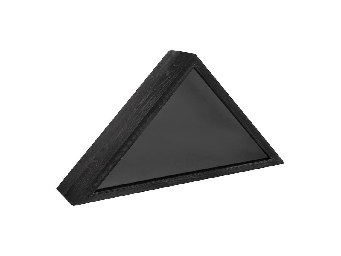 Suporte Triangular De Madeira Para Bandeira Com Estojo