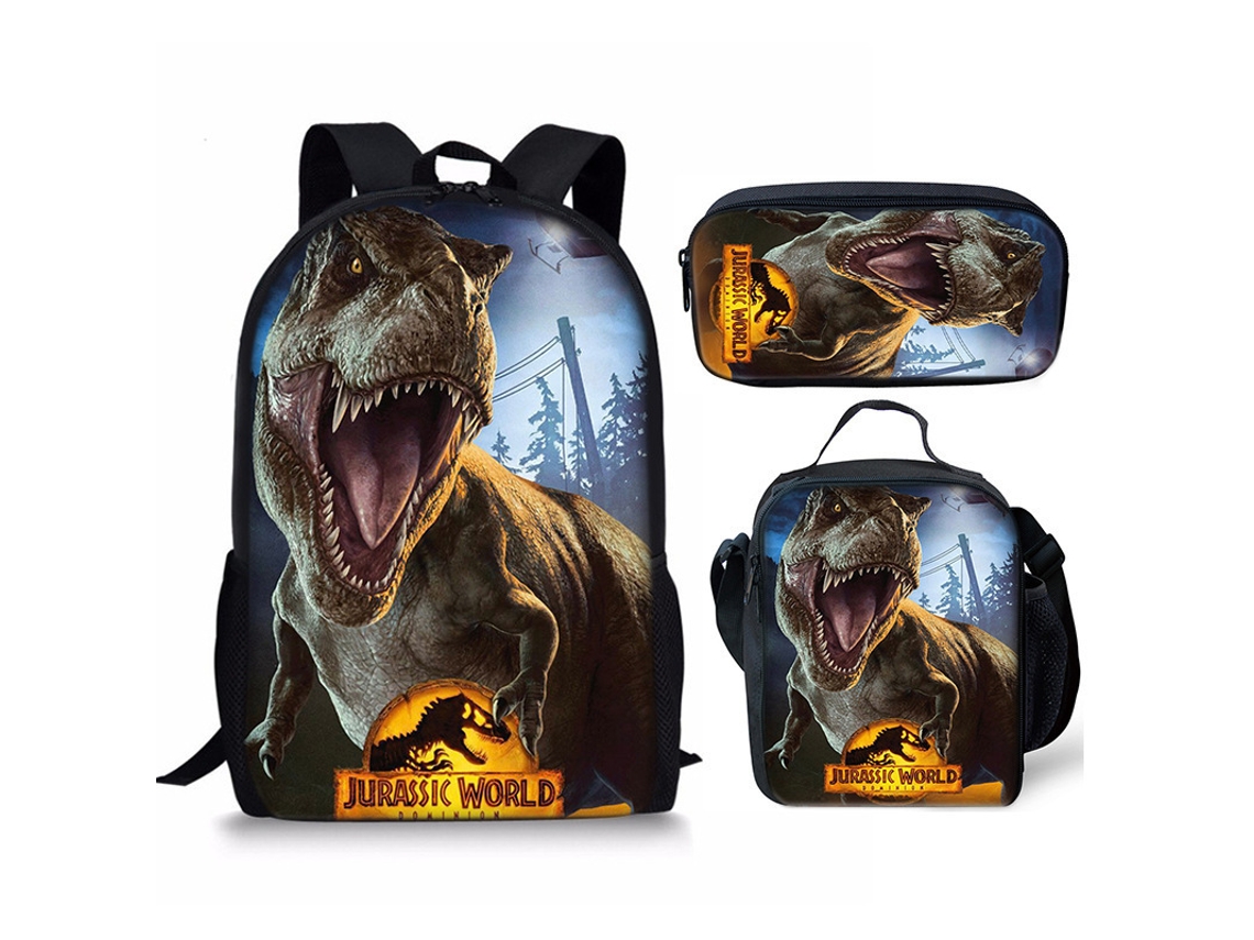 Mochila Escolar Jurassic World Com Dinossauros - 7