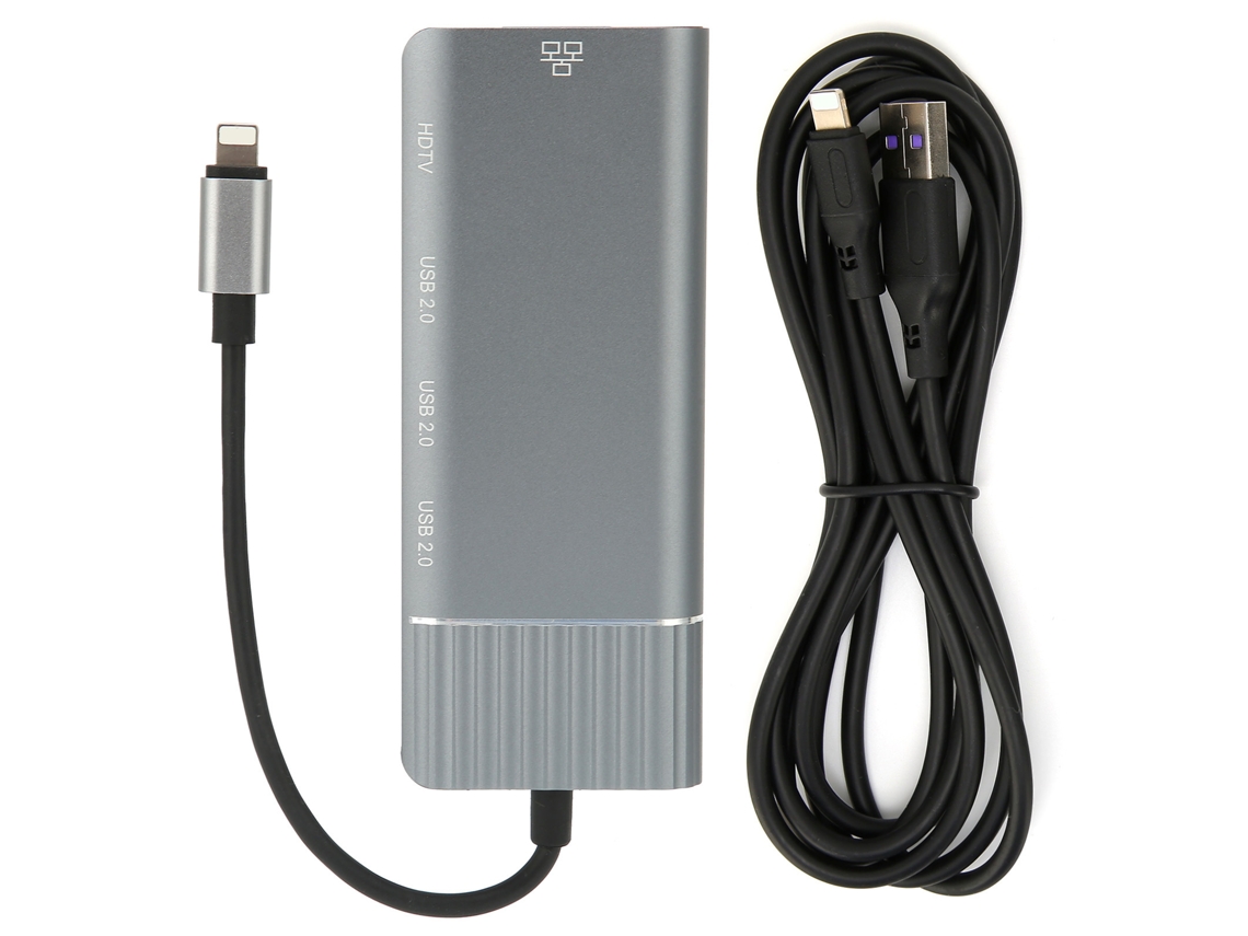 Estação de Docking LAXISCREED Usb 2.0 6 em 1 Hdmi 3 Portas