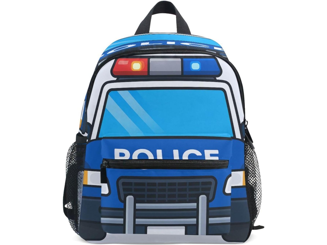 Mochila Infantil Wudan Com Estampa De Carro Polícia
