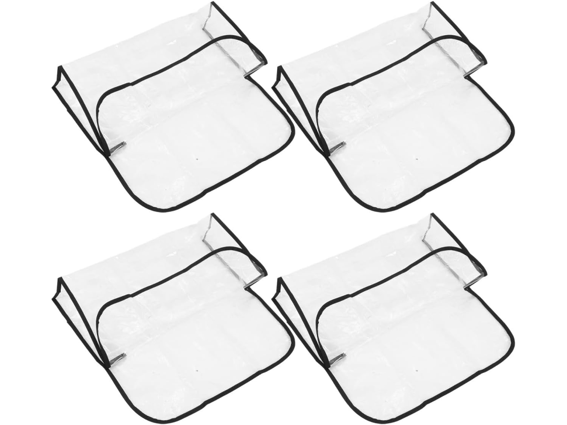 Capa Protetora Transparente De 4 Peças, Resistente A Rugas E Respingos.