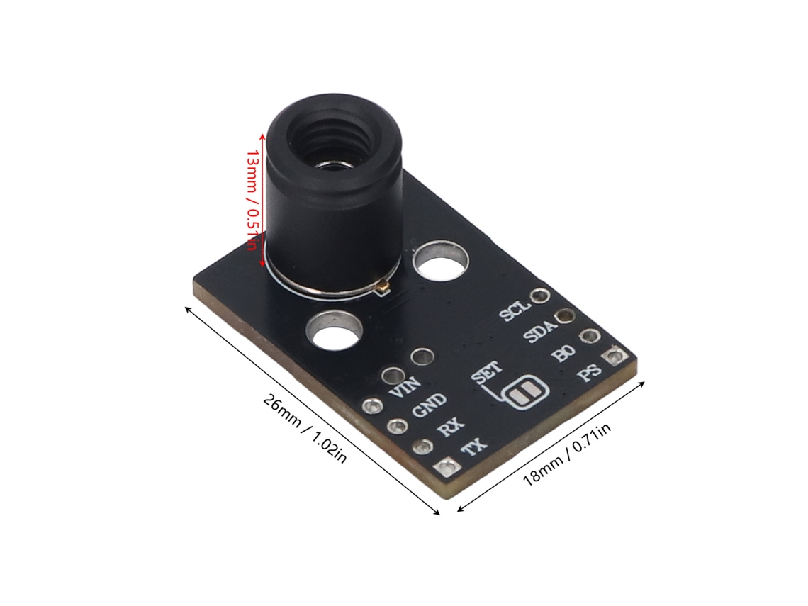Módulo de câmera térmica de 40-300 °C 5 V 32x24 sensor de matriz IR para imagens térmicas