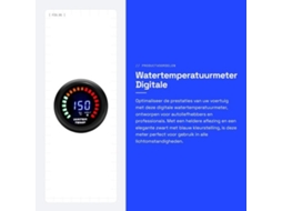 Medição De Temperatura - Termômetro Digital 52mm - Display Led - Alta Sensibilidade - Instalação Fácil - Apropriado Para Veículos 12v - Preto Com Leit