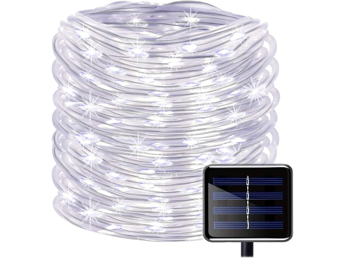 Cordão De Luzes, Em Pvc, 10 M, 8 Modos, 100 Leds, Cor Cobre, Tema De Natal, Energia Solar, Aplicação Doméstica Versátil Em Diferentes Espaços
