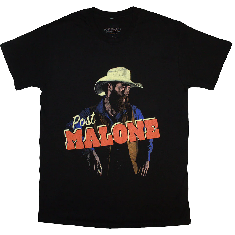 Post Malone Cowboy Hat T-shirt Unisex Rockinstone Size:m