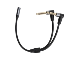 Adaptador De Áudio Estéreo 3.5mm Fêmea Para 6.35mm Macho, Cabo Conversor Para Mixer E Microfone