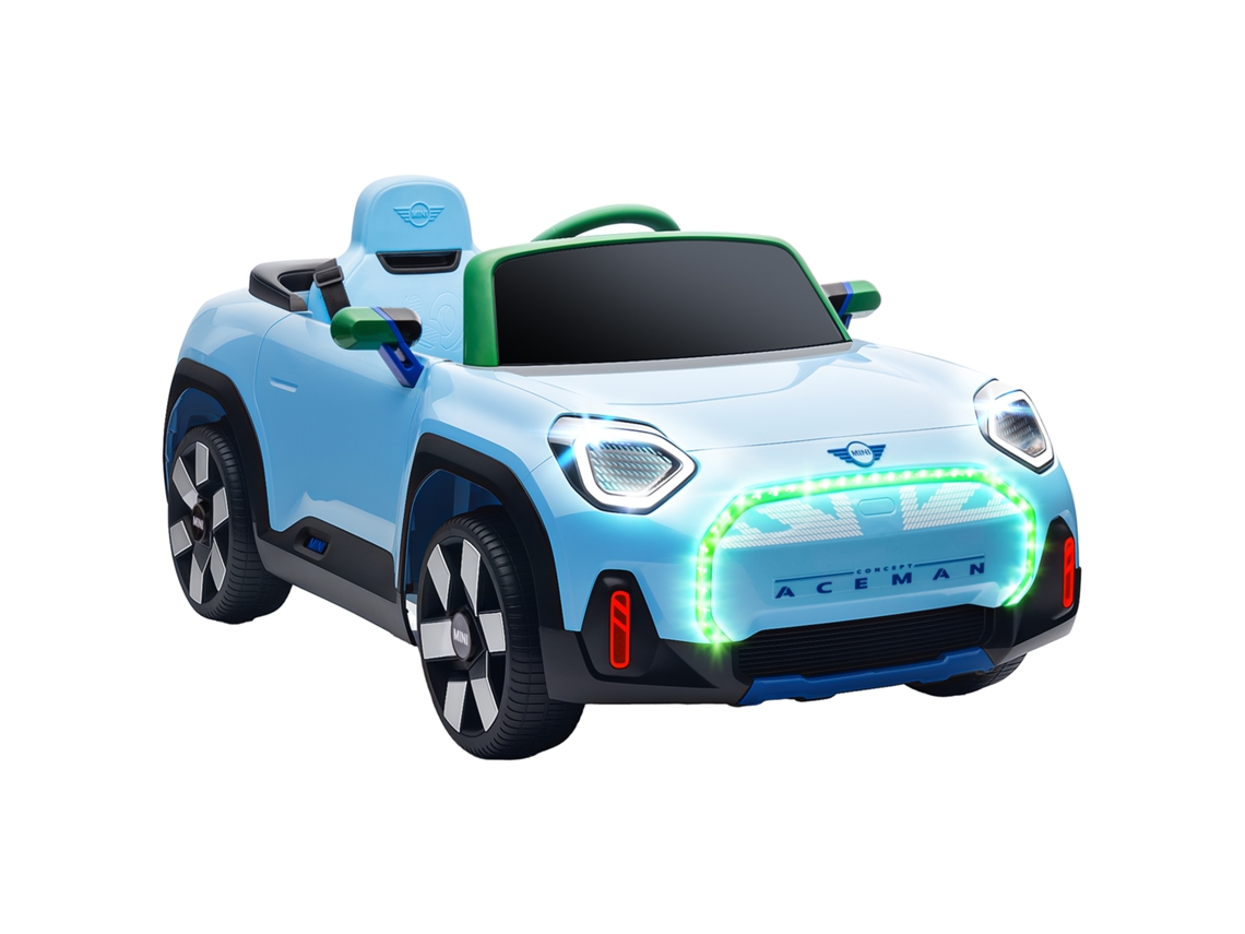 Carro Elétrico para Crianças Mini Concept Aceman 12v com Bluetooth Motor Duplo Suspensão Traseira Faróis Música Usb 109x63x46 Cm Azul pt