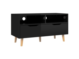 Tv Cabinet, Tv Cabinets Vidaxl Preto Madeira Processada (n/a)