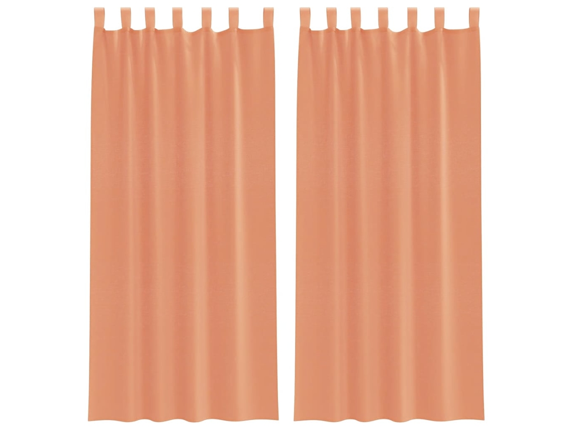 Voile Curtain, Voile Curtains Vidaxl Marrom Tecido (140 X 245 Cm)