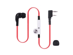 Aetheria fone de Ouvido com Microfone Ptt para Rádio Walkie Talkie 2 Pinos Cabeça K Vermelho