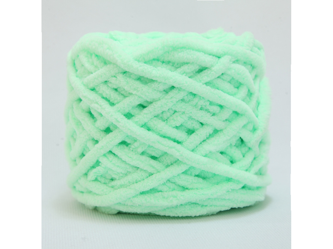 Fio Chenille 7mm Para Mantas E Chinelos 100g Verde Panoona