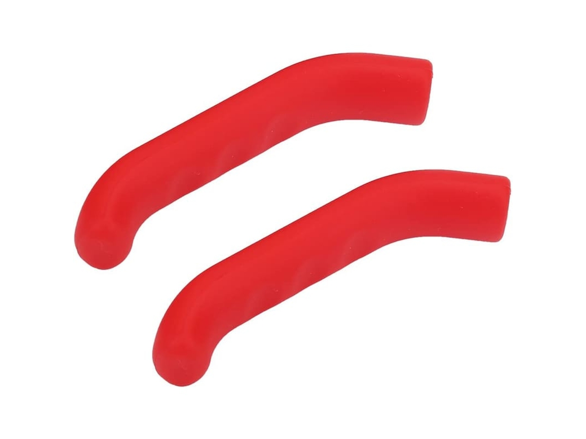 2 Pacotes De Capas De Alavanca De Freio Para Bicicleta Em Silicone Protetoras Anti-derrame E Anti-deslizante Vermelhas