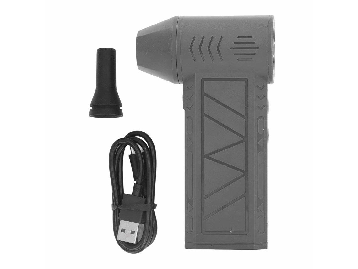 Secador de Ar Sem Fio 4 Marchas 130000rpm com Luz Led Cinza