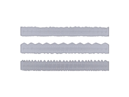 3 Peças de Régua de Bordas Irregulares para Diy, Acero Carbono Gravado, Ferramenta Leve para Fabricação de Cartões Decorativos