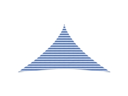 Vidaxl Vela De Sombra 3,5 X 3,5 X 4,9 M Hdpe Triangular Azul E Branco