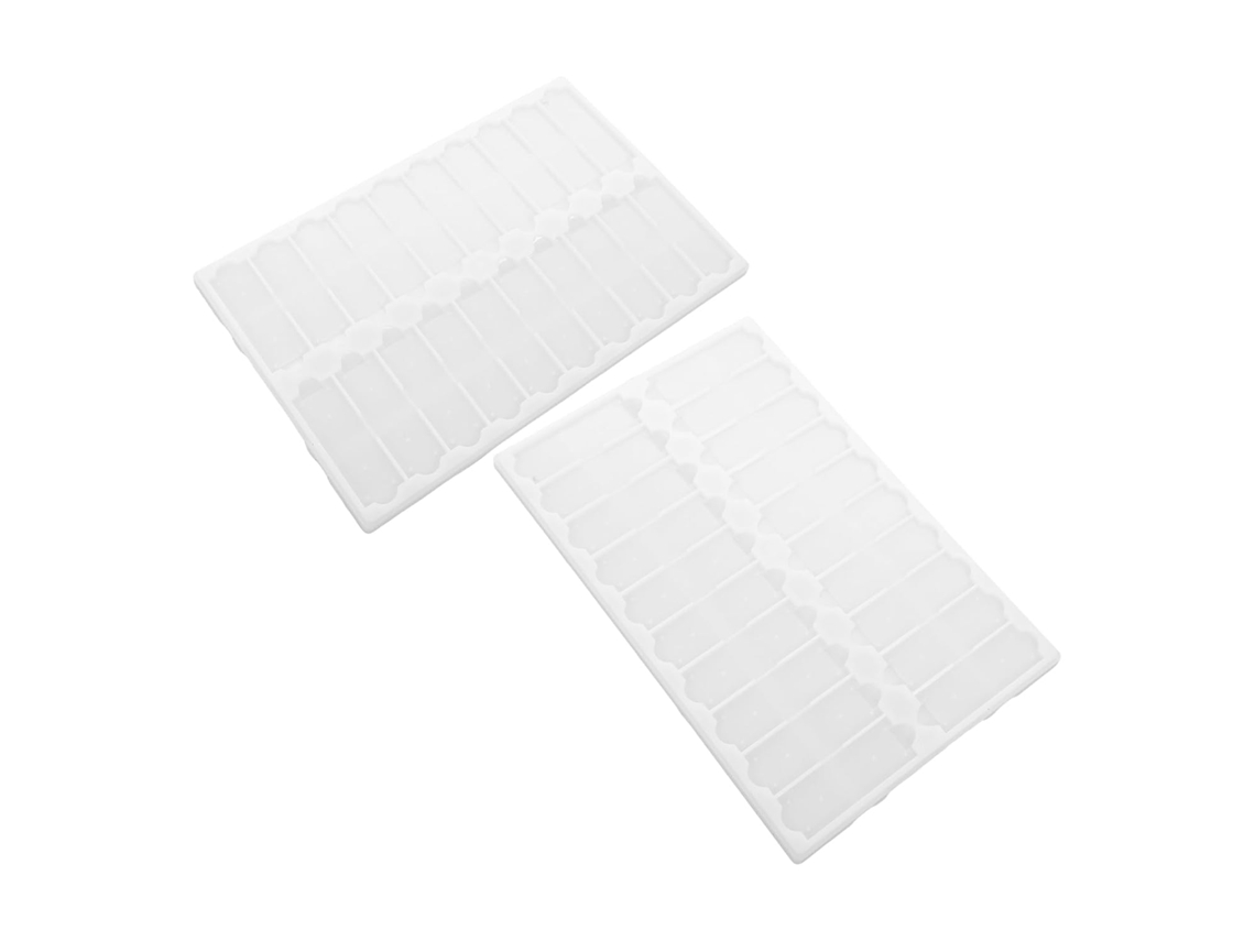 Suporte Para Lâminas De Microscópio Laboratório Com 20 Compartimentos Em Plástico Branco