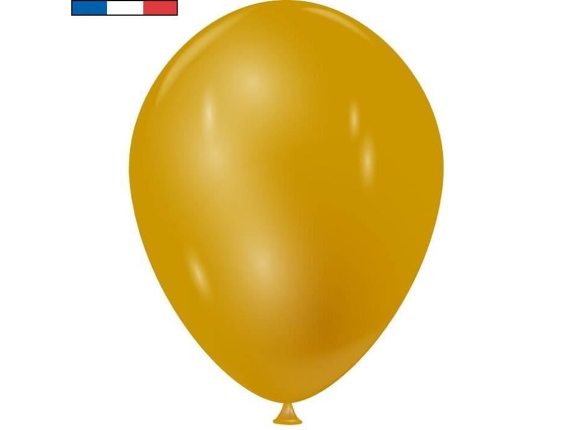 Balão Látex Francês Metálico Dourado 30cm (x10) R/34790