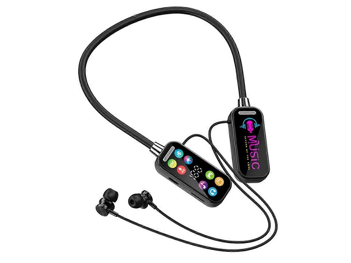 Fones Bluetooth de longa duração, com display LED, som HiFi, esportivos, suporte cartão TF TAISHENGDA