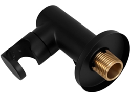 Suporte Giratório Em Forma De L Latão Preto Para Chuveiro Mão Com Conector Mangueira Rosca Macho G1 2 Hotel