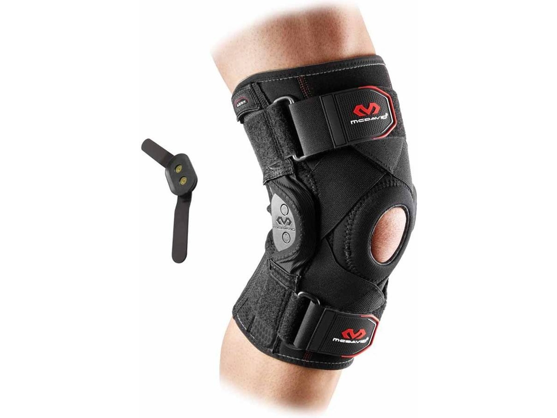 Joelheiras MC DAVID Brace With Polycentric Hinges And Cross Straps Preto (M)