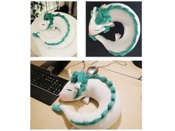 Ghibli Miyazaki Hayao A Viagem De Chihiro Haku Boneca Em Formato De U Boneca De Pelúcia Almofada De Pescoço Slowmoose