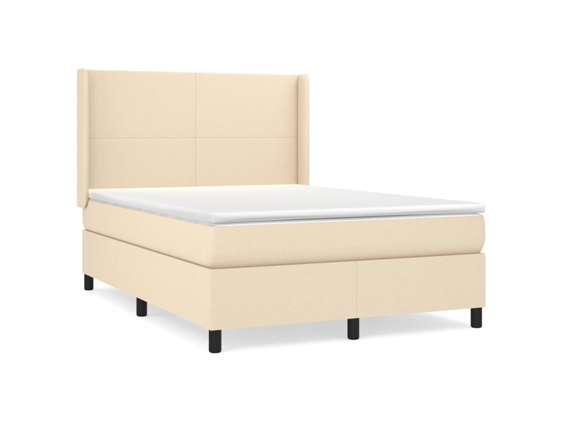 Box Spring Bed, Box Spring Beds Vidaxl Creme Tecido (140 X 200 Cm)
