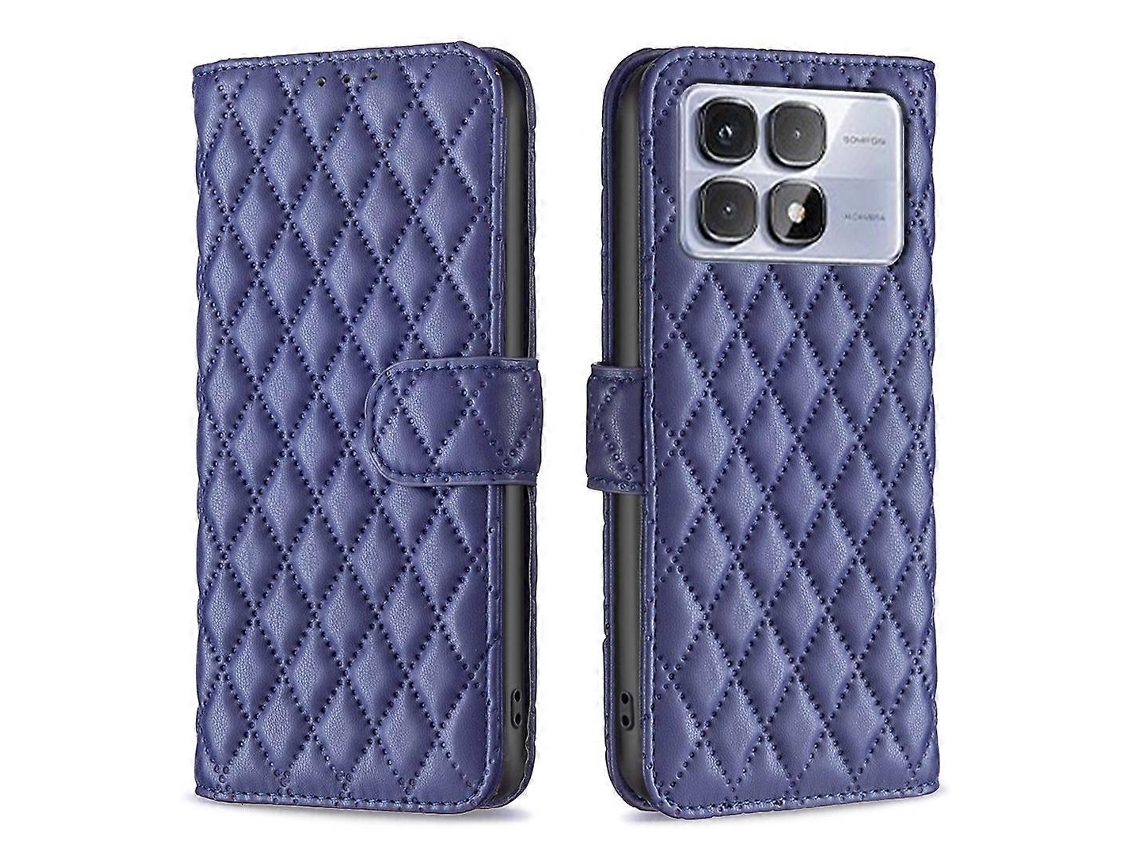 Capa De Celular Tipo Carteira Com Estampa De Diamante Em Couro Para Redmi Note 14 5g
