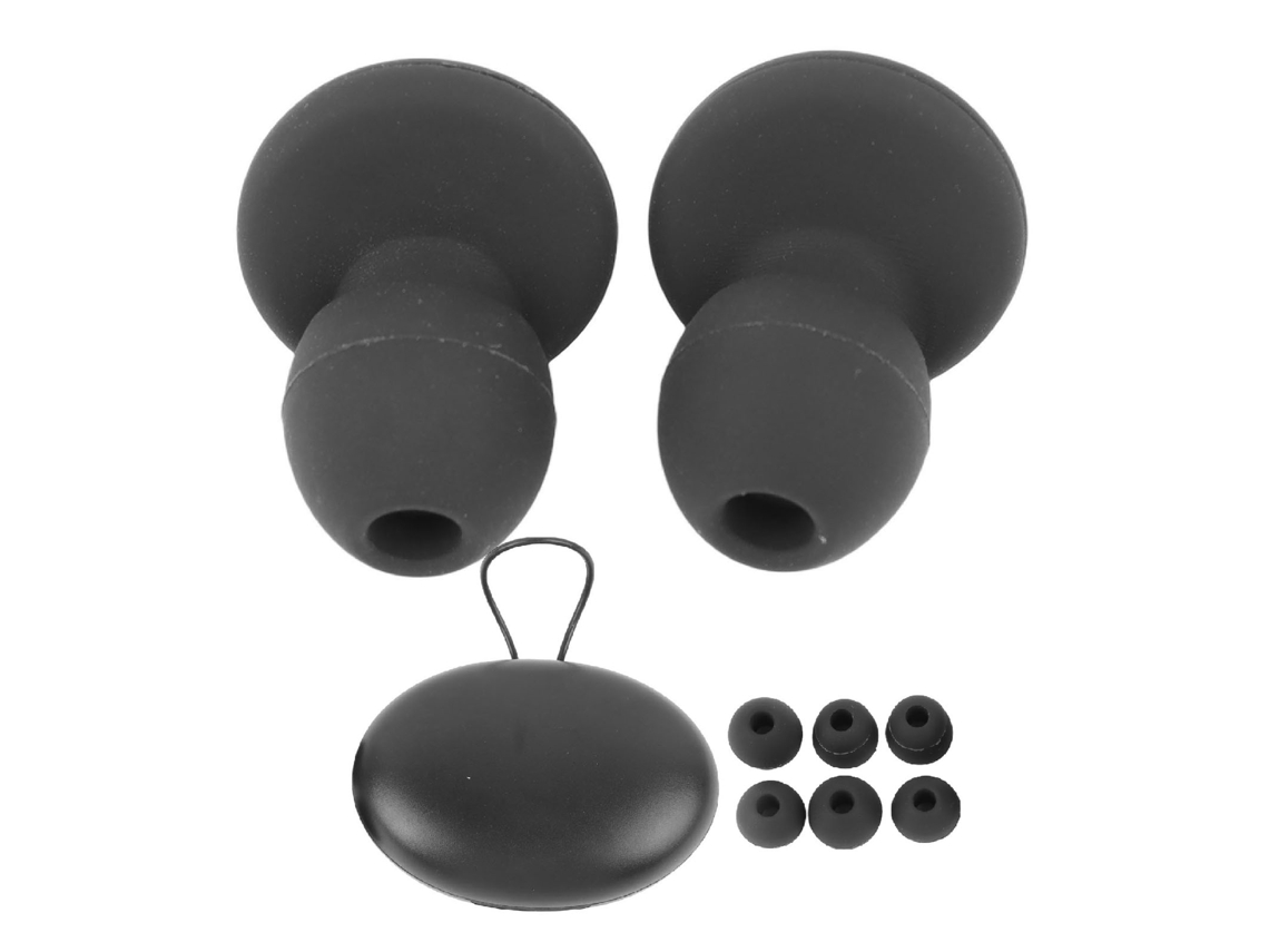 Plugues de Ouvido Anti ruído Silicone Reutilizáveis com Estojo Portátil para Dormir Trabalhar Estudar Viajar
