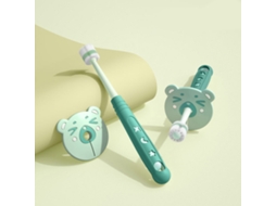 Mali escova de Dentes Infantil 360° Cerdas Macias Plástico Nano para Bebê Toddler 1 6 Anos Verde
