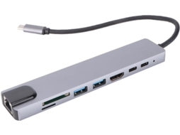 Hub Usb 3.0 Tipo C Com 8 Portas De Expansão Inteligentes Para