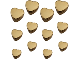 Packove Conjunto De 12-latas Douradas Em Formato Coração Para Doces E Biscoitos, Portáteis E Leves, Ideais Para