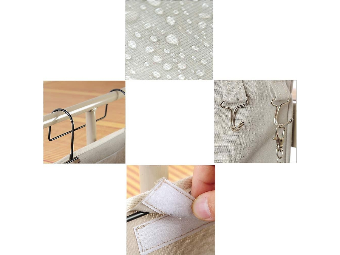Organizador de cama de 2 peças, bolsas para armazenamento de cama, armazenamento de cabeceira, bolsa para armazenamento de cama Slowmoose