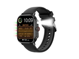 Relógio inteligente Bestvite I120 de 1,95 polegadas com chamadas Bluetooth, monitoramento de saúde, mais de 100 modos esportivos, à prova d'água IP76, preto