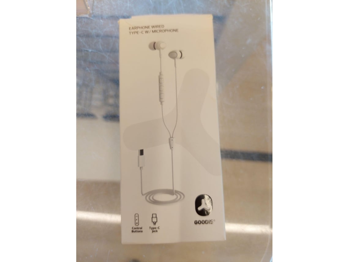 Auriculares com Fio GOODIS Type-C (Outlet Caixa Aberta - In Ear - Microfone - Branco)