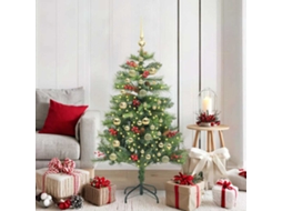 Vidaxl Árvore De Natal Artificial 150 Led Branco Quente Pvc E Metal