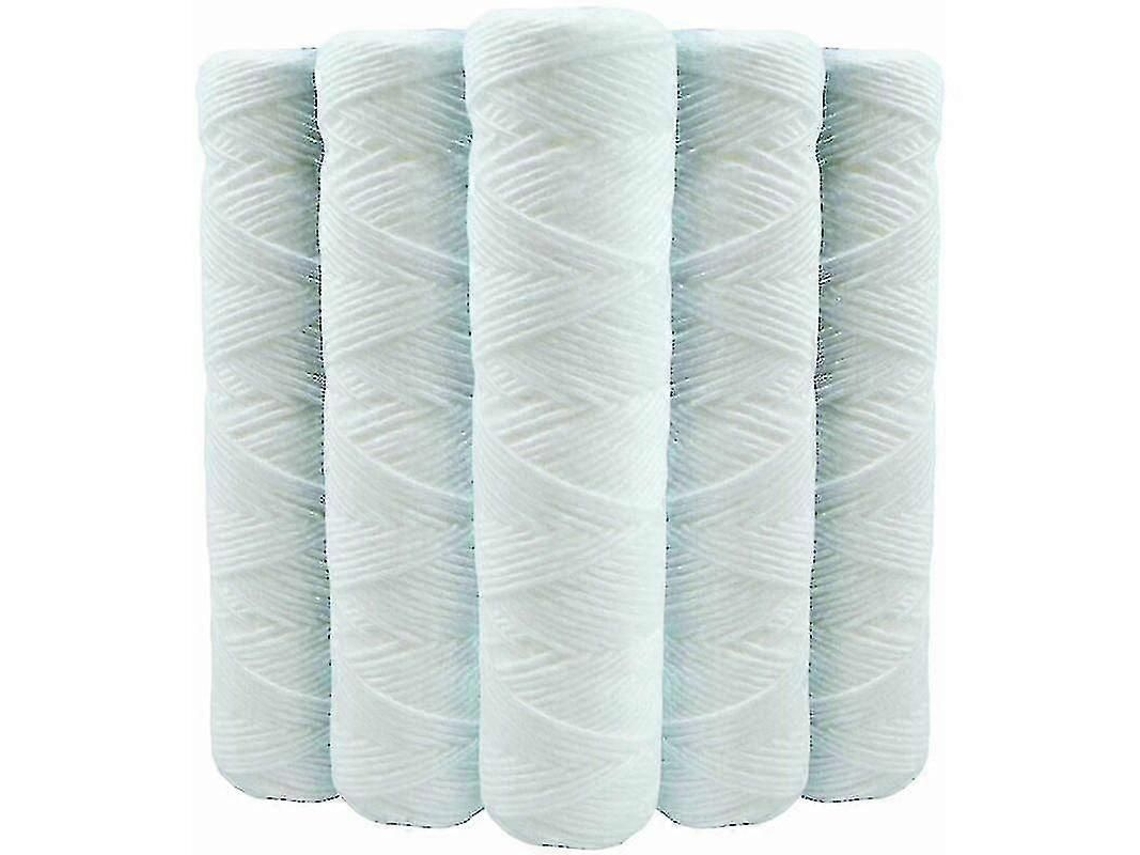 Conjunto De 5 Cartuchos Filtrantes De Água, 20 Mícrons, Compatíveis Com Filtros De 10 Polegadas