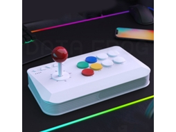 Joystick Arcade De Três Modos Data Frog Y5a Branco Para Pc, Android, Ios, Switch, Ps3 E Linux Com Botão Azul.