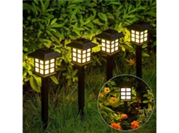 Rgb-elfeland Led Solar Caminho Luzes Lâmpada De Decoração De Gramado Para Jardim Ao Ar Livre Quintal Paisagem Pátio Calçada Iluminação De Passarela