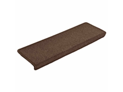 Tapetes de Escada 30 Peças 65x21x4cm Marrom Café com Borda MAISON EXCLUSIVE