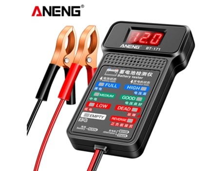 Testador de Bateria Aneng Bt-171 Analisador Automóvel Digital 12V Lcd ANENG