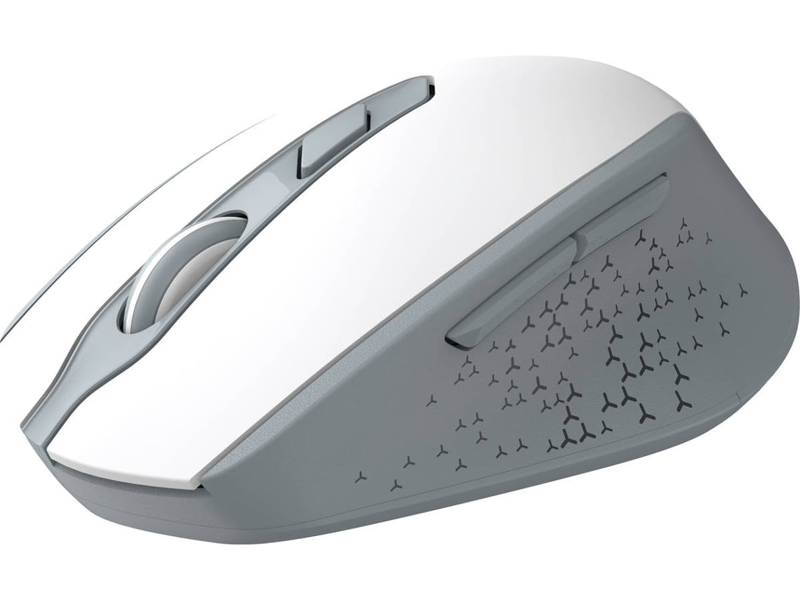 Rato MITSAI R840 (Outlet Grade A - Wireless - Regular - 1600 dpi - Branco/Cinza)