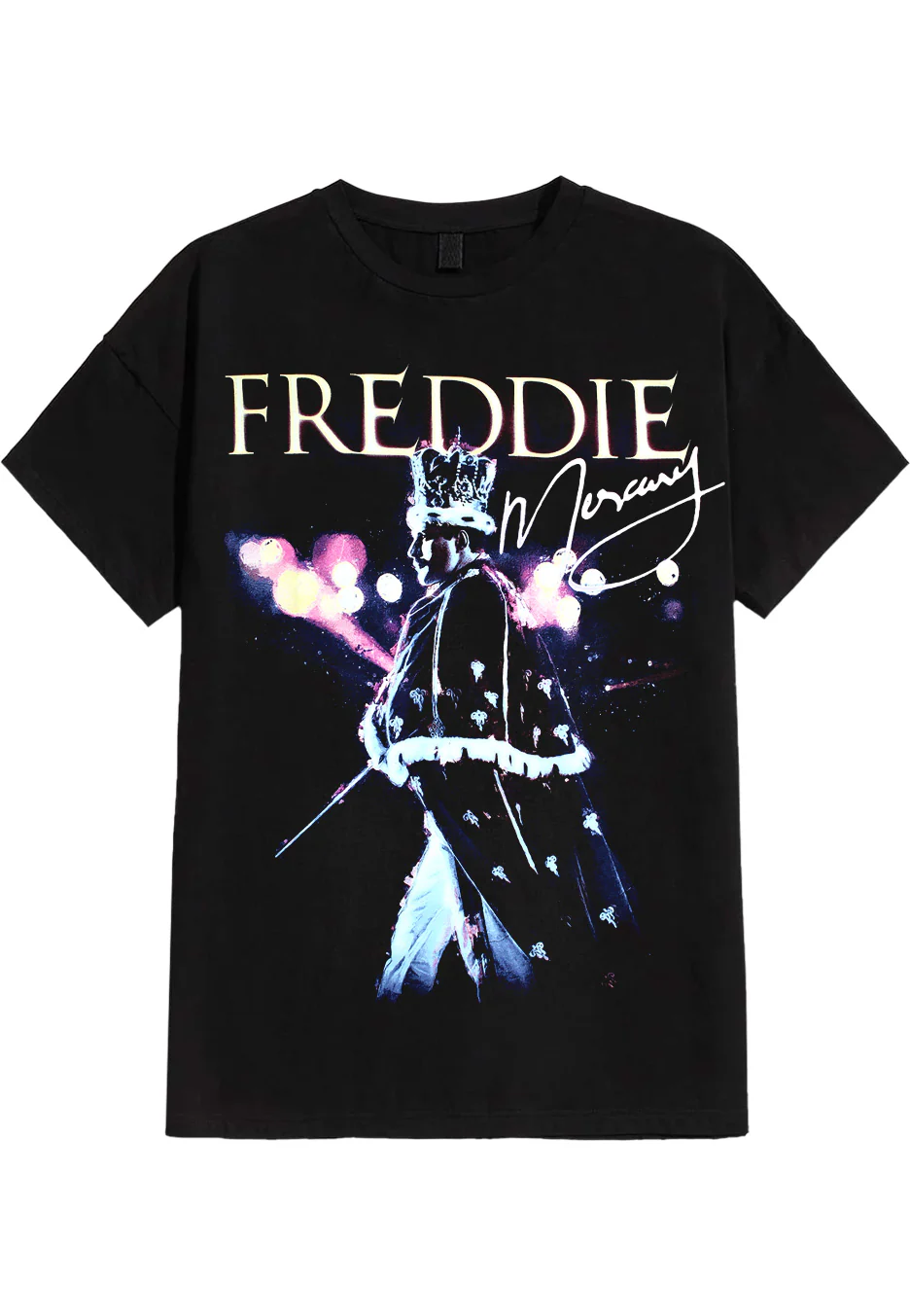 Size:s Rockinstone Freddie Mercury - Freddie Crown - T-shirt Unisex Adults