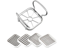 Cortador Frutas Legumes 5 em 1 Inox, Fatiador Cozinha DUREFORWARD