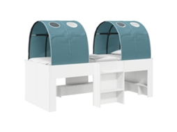 Cama com Túnel 4 Pcs MAISON EXCLUSIVE (branco e azul claro)
