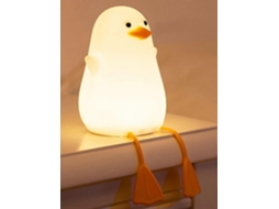 Luz Noturna Infantil Em Formato De Patinho, Luminria Fofa De Silicone, Silicone Macio, Luz Noturna Infantil, Luminria De Toque L Aquaforge
