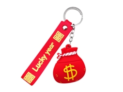 Laxiscreed Chaveiro Bolsa Da Sorte De Ano Novo Com Amuletos De Prosperidade E Dinheiro
