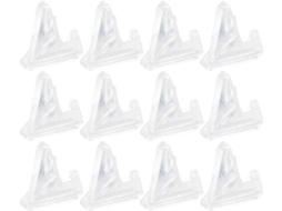 Suporte Medalhas Plástico Branco Conjunto 12 Peças Fácil Transportar Armazenar Ideal Exibir Miniaturas GOKOCO